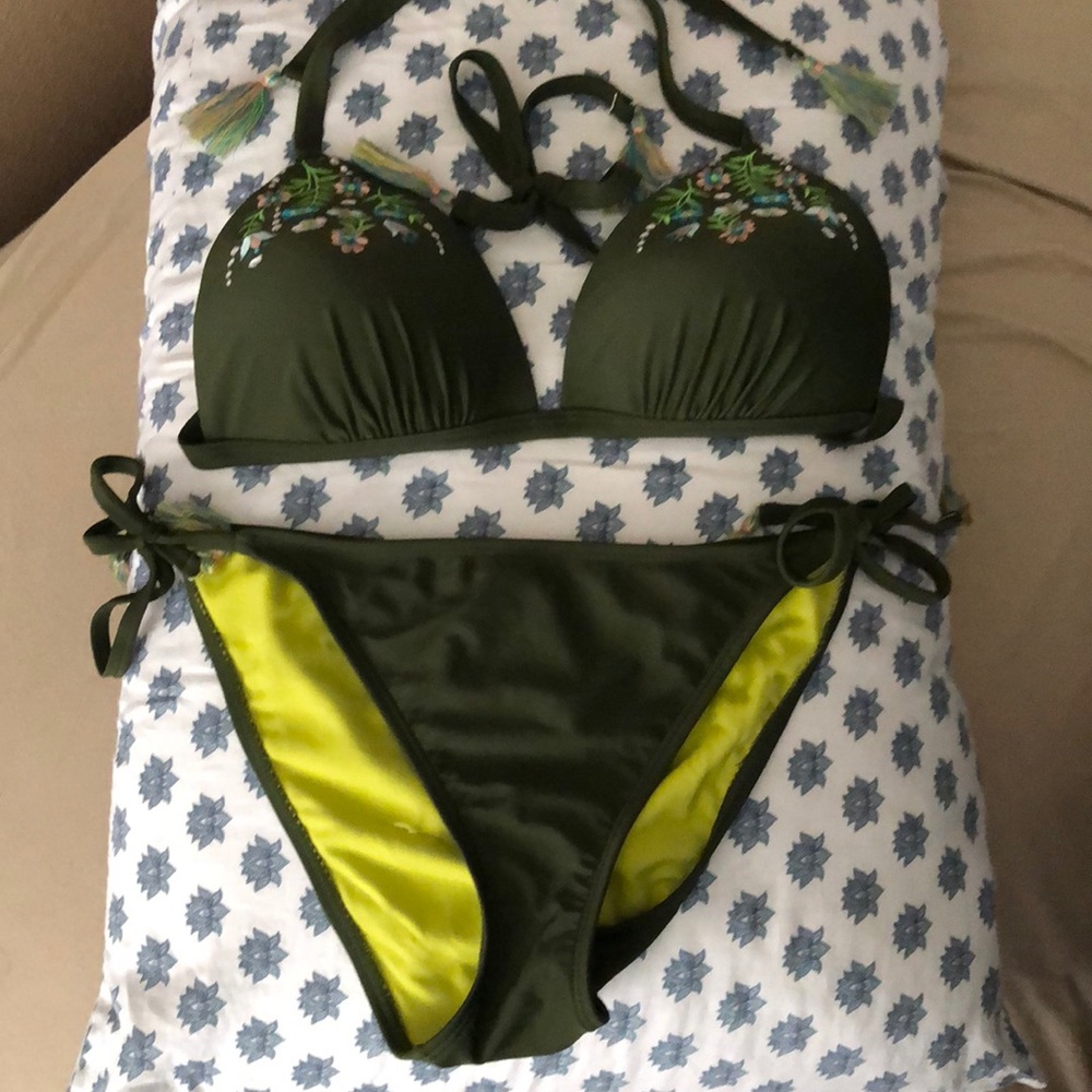 Adore Me Army Green Bikini